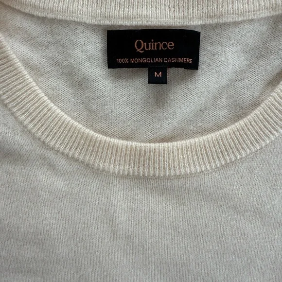 Quince Women’s Ivory Cashmere Sweater - Picture 2 of 6